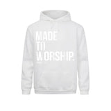 Made To Worship Psalm 95 1 Faith Based Christian Hoodie Print Mens Sweatshirts Plain Long Sleeve Hoodies Hip Hop Sportswears - Lootquake