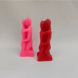 Couple homme et femme embrassant des bougies décoration amoureux couple bougie rituel d'amour tombe amoureux de moi sort, rouge, rose