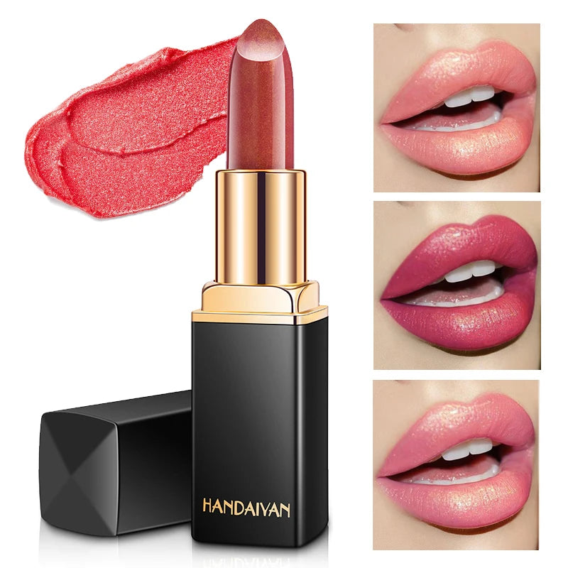 Mermaid Moisturizing Lipstick 9 Colors Waterproof Long Lasting Pigment Nude Pink Shimmer Lipstick Luxury Women Makeup Cosmetics