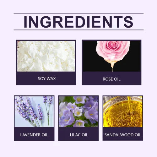 Roxelis Lavender Scented Candle Lasting Mild Ingredients One Room Fragrance Comfort Purification Smell
