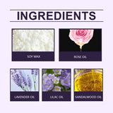 Roxelis Lavender Scented Candle Lasting Mild Ingredients One Room Fragrance Comfort Purification Smell