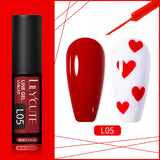 LILYCUTE 5ml Liner Gel Nail Polish UV LED Nail Art Paint Gel Gorgeous Glitter French Effect Semi Permanent Nail Painting UV Gel