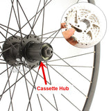 Cruiser Tour Bike Wheelset, Double Deck Rim, Front Wheel Disc, V Brake, Rear Back Wheels, Cassette and Screwed Hub, 36H, 700C