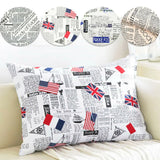 Tela estampada de periódico, tela acolchada de algodón y lino para costura DIY, mantel, cojín, mantel individual, bolsa de almacenamiento, materiales para manualidades