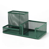 Mesh Desk Organizer Metal Office Storage Box with Compartment Stationery Holder Office Supplies