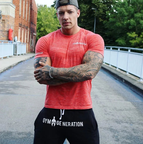 2020 new Quick Dry Compression Men's Short Sleeve T-Shirts Running Shirt Fitness Tight Tennis Soccer Jersey mens Sportswear - Lootquake