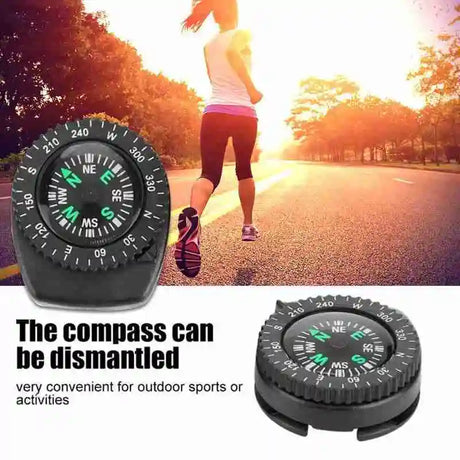 Mini Watch Strap Button Removable Compass Survival Mini Pocket Compass Outdoor Hiking Camping Accessories - Lootquake