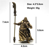 Copper Chinese Feng Shui Guan Gong Statue God of War Antique Sculpture Home Decoration Feng Shui Ornament Desk Decor Craft