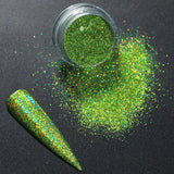 HOT Sale iridescent Powder on Nails iridescent Silver Glitter Chrome Nail Art Pigment Dust Shiny Gel Polish Flakes for Manicures