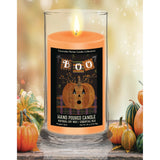 Bougie parfumée à la citrouille Boo de TD Courtside Market, collection Halloween, votive en verre avec motif Boo