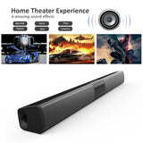 20W Wireless Bluetooth Soundbar Stereo Speakers Home Theater PC TV Sound Bar Surround Sound System AUX TF FM Radio Column BS28B