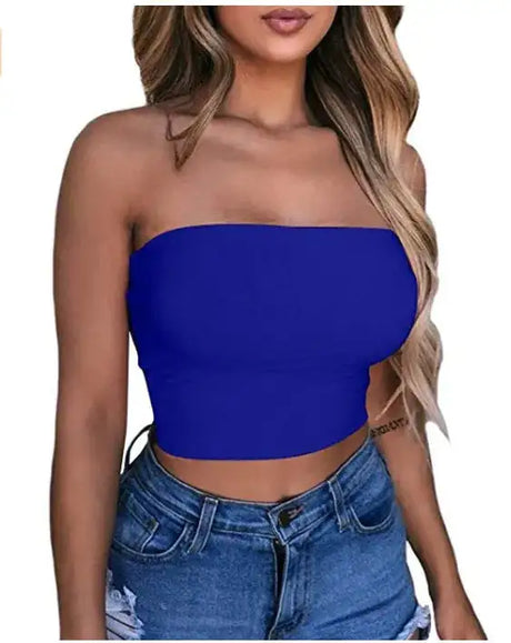 New Summer Solid Women Sexy Tank Top Bustier Bra Vest Crop Top Bralette Singlet T-Shirt Vintage Sleeveless Top - Lootquake