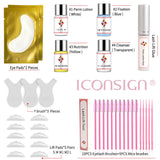 Kit de levantamiento de pestañas ICONSIGN, versión mejorada, levantamiento de pestañas de 6 a 8 semanas de duración, permanente de pestañas, potenciador de pestañas, herramientas de maquillaje