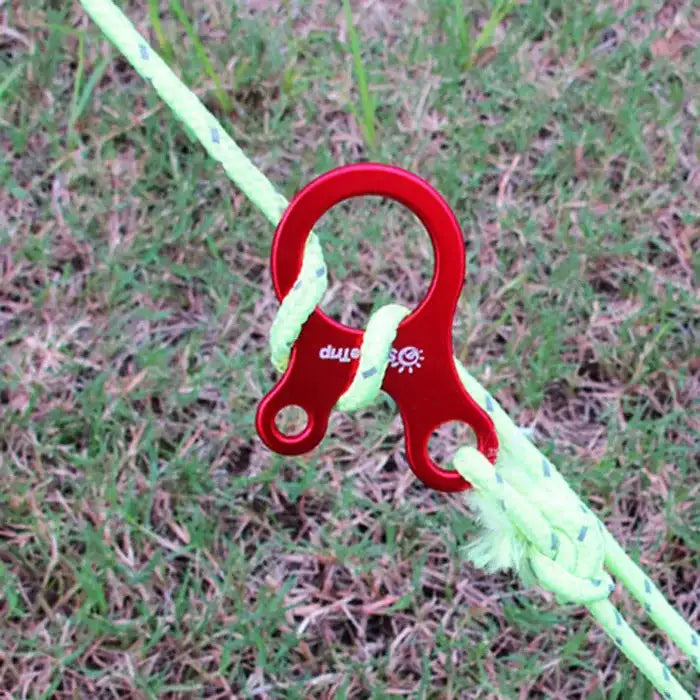 Carabiner Climbing Mountaineering 3-hole Fast Tying Anti-slip Quick Rope Tent Adjustment Buckle Outdoor Camping Survival Gear - Lootquake