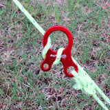 Carabiner Climbing Mountaineering 3-hole Fast Tying Anti-slip Quick Rope Tent Adjustment Buckle Outdoor Camping Survival Gear - Lootquake
