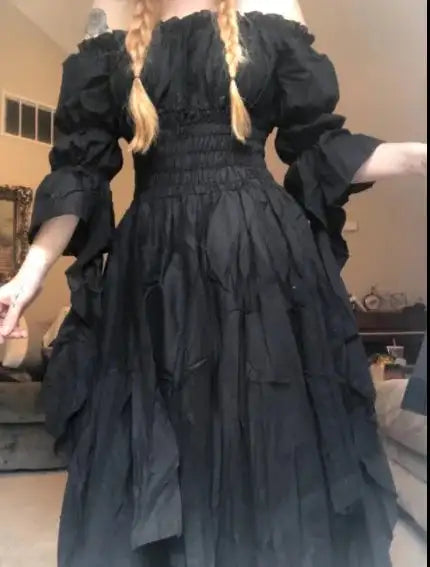 White Victorian Medieval Renaissance Long Dress Plus Size Women Cosplay Halloween Costume Princess Gown Vintage Gothic Dresses - Lootquake