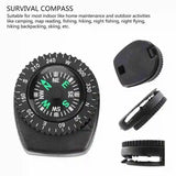 Mini Watch Strap Button Removable Compass Survival Mini Pocket Compass Outdoor Hiking Camping Accessories - Lootquake