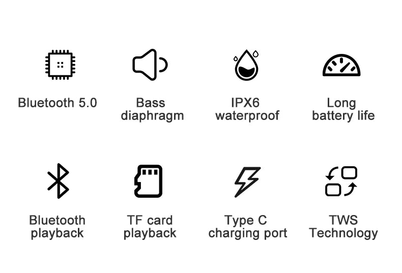 EBS-300 5W Mini Portable Bluetooth Speaker Fabric  Mesh TF Card Music Box IPX6 Waterproof For Phone  PC  Taplet  Palyer