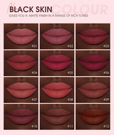 O.TWO.O 12 Color Liquid Lipstick Matte Finish Sexy Silky Lip Gloss Waterproof Kiss-proof Lasting Lip Glaze Lip Tint Cosmetics
