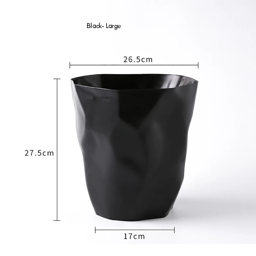 Poubelle de salle de bain élégante, petite/grande poubelle en plastique sans couvercle, panier à déchets, poubelle pour la maison ou le bureau