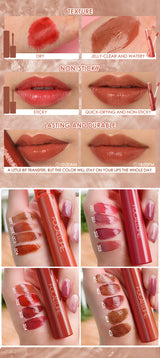 Focallure Shiny Nourish Lipgloss 17 Colors Long-Lasting Glossy Lipstick Waterproof Non-Stick Cup Cosmetic Moisturizing Lip Gloss