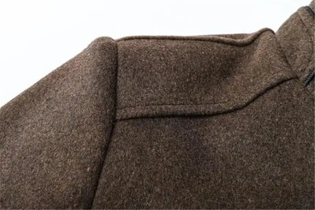 Woolen Coat Men Winter Windbreaker Long Thick Wool Jackets abrigo hombre Man Stand Collar Single Breasted With Vest Woolen Coats - Lootquake