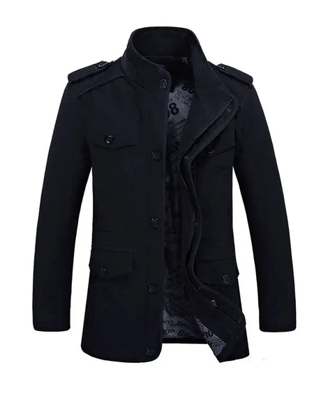 High Quality Men's Casual Jacket 6XL Male Windbreaker Oversized Cotton Classic Jackets Men Clothing Trench Coat A4F5806 - Lootquake