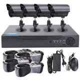 Sistema de CCTV 4 canales 1080P AHD DVR Kit de 4 cámaras impermeables con visión nocturna infrarroja, alarma de movimiento, videovigilancia de seguridad para exteriores
