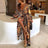 2021 New Style Fashion Elegant Women Sexy Boat Neck Glitter Deep V Neck Print Party Dress Formal Long Dress Sexy Clubwear - Lootquake