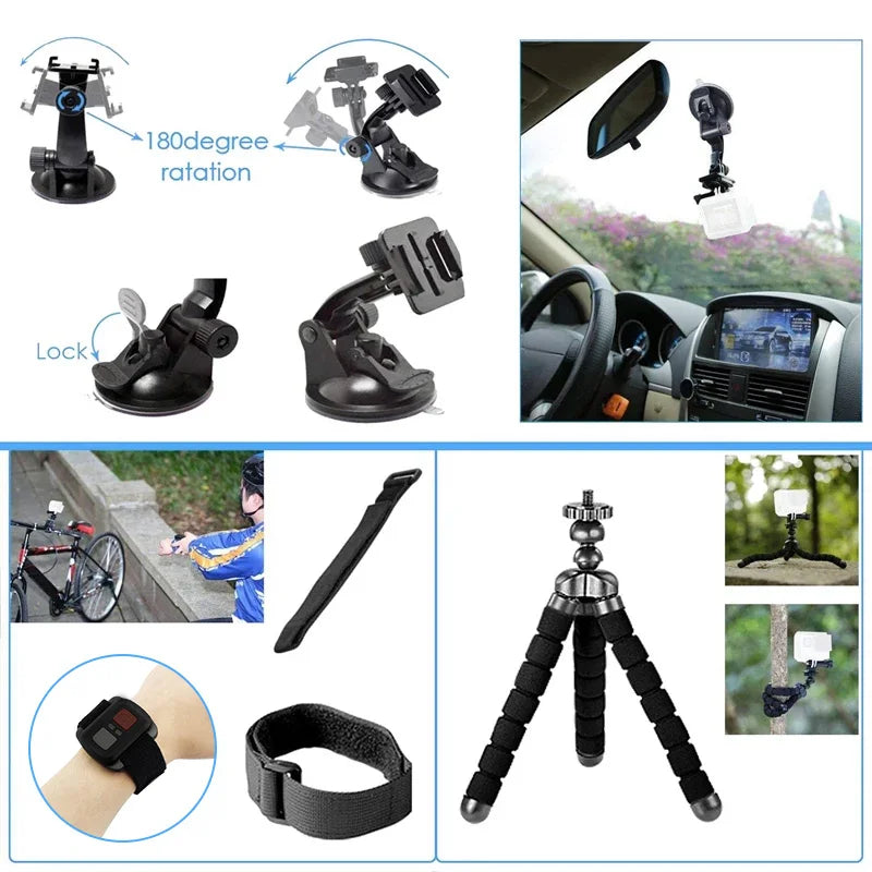 2025 Sports Action Camera Accessories Kits 58 in 1 for All Action Cameras
