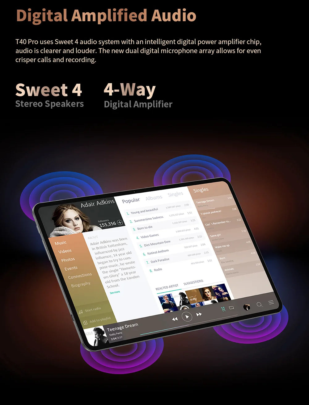 Tablette Teclast T40 Pro 10,4 pouces 8 Go RAM ROM 128 Go Android 11/12 7000 mAh charge rapide 2000 x 1200 UNISOC T618/T616 8 cœurs réseau 4G, Wifi, 13 MP + 8 MP