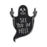 Plague Doctor Grim Reaper Skull Heart Enamel Lapel Pin