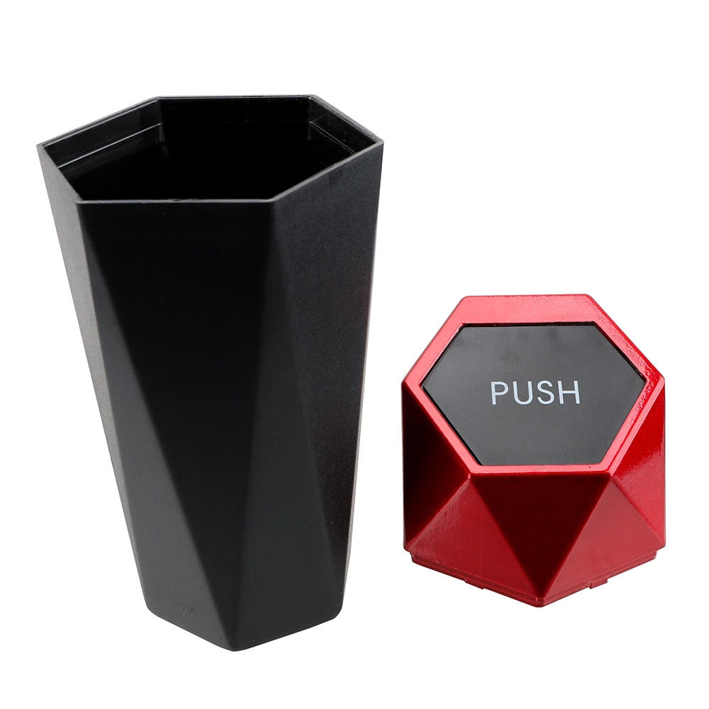 Mini cubo de basura YOSOLO, cubo de basura portátil para coche, hogar, dormitorio, oficina, con tapa, accesorios interiores