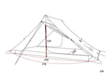3F UL GEAR LanShan 2 pro 2 Person Outdoor Ultralight Camping Tent 3 Season Professional 20D Nylon Both Sides Silicon Tent - Lootquake