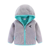 Mudkingdom Autumn Spring Girls Boys Hooded Fleece Jacket Windbreaker Zip up Reindeer Outerwear for Kids Clothes Children's Coat - Lootquake