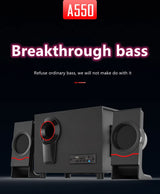 Système audio multimédia Bluetooth 2.1 Home Cinéma Surround Ordinateur Haut-parleur combiné actif en bois Câble AUX USB Post TV PC