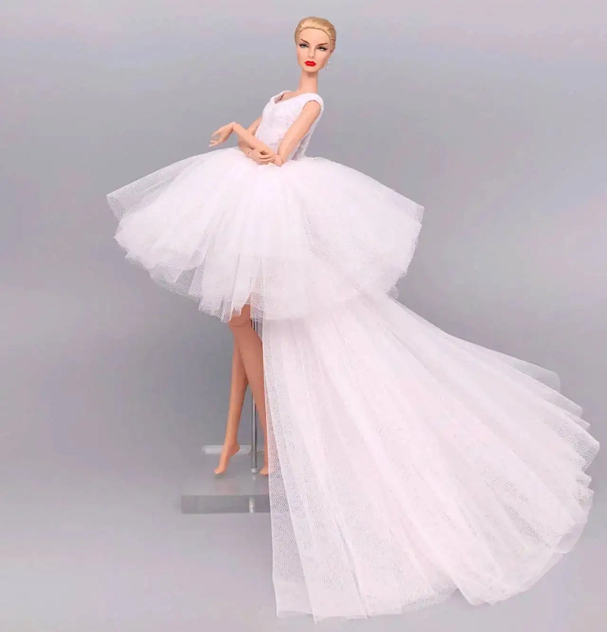 fashion for barbie elegant lady wedding dress for barbie doll clothes princesa for bjd 1/6 dress long dress accessories - Lootquake