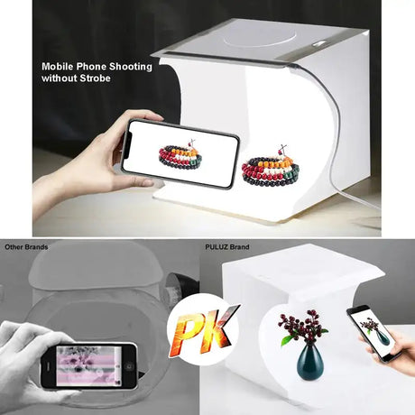 Folding Portable 550LM Light Photo Shooting Light Tent Box Kit With 6 Colors Backdrops Black, White, Yellow, Red, Green, Blue - Lootquake