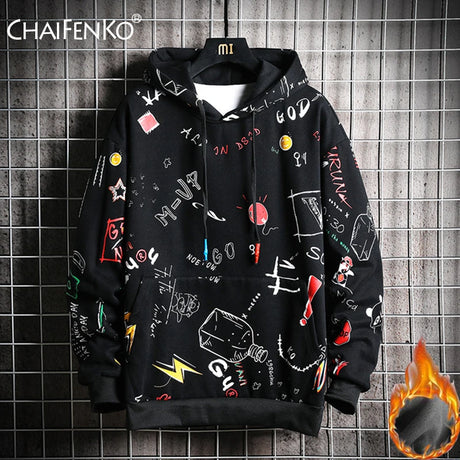 CHAIFENKO Hip Hop Hoodies Men 2023 New Autumn Fashion Skateboards Casual Sweatshirt Male Japanese Harajuku Streetwear Men Hoodie - Lootquake