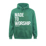 Made To Worship Psalm 95 1 Faith Based Christian Hoodie Print Mens Sweatshirts Plain Long Sleeve Hoodies Hip Hop Sportswears - Lootquake