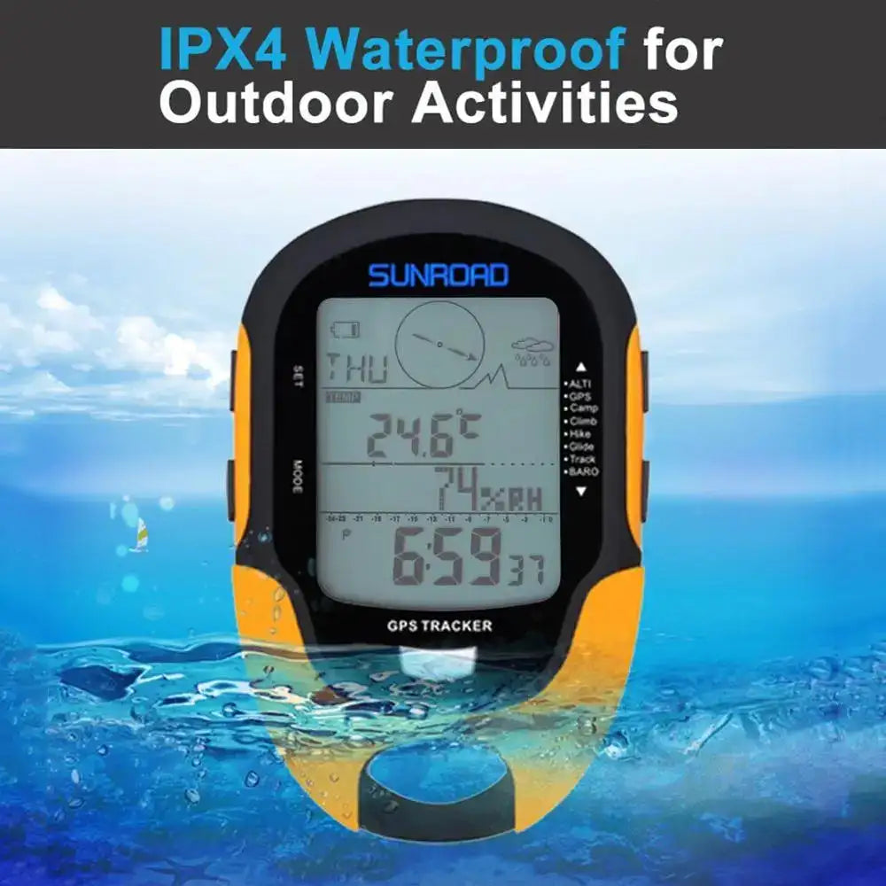 SUNROAD FR510 Handheld GPS Navigation Receiver Portable Handheld Digital Altimeter Barometer Compass Camping Hiking Tool - Lootquake