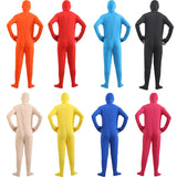 Halloween Costume for Adults & Kids Solid Black JumpSuit Invisible Man & Cat Character Men's Tight Invisibility Clothes