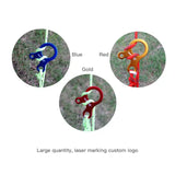 Carabiner Climbing Mountaineering 3-hole Fast Tying Anti-slip Quick Rope Tent Adjustment Buckle Outdoor Camping Survival Gear - Lootquake