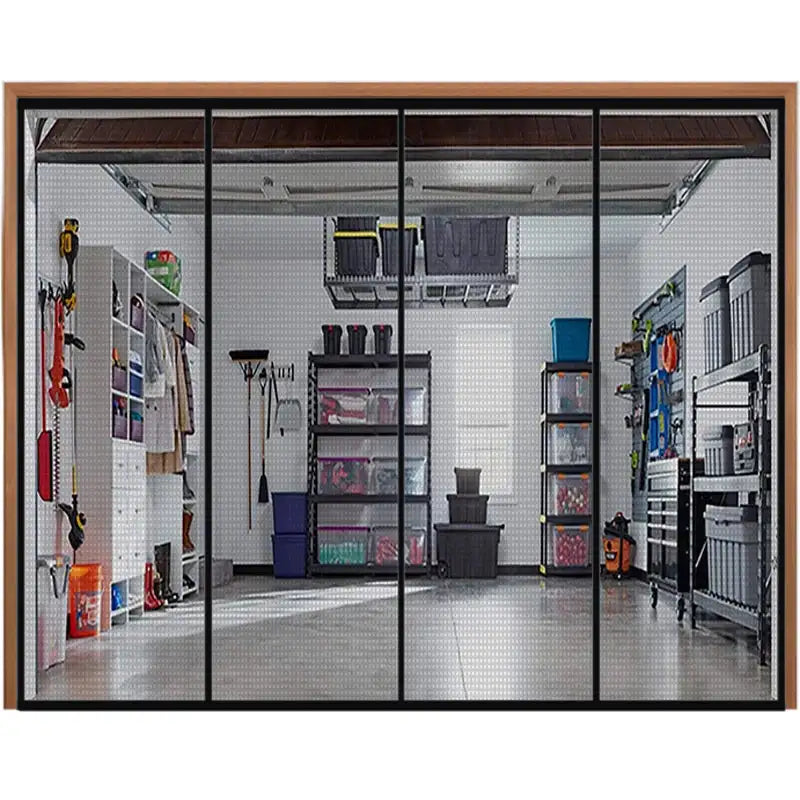 Large Size Magnetic Garage Door Curtain Custom Size Mosquito Net Anti Fly Insect Screen Used in Pavilions Balconies Outdoor Tent