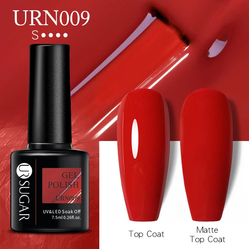 UR SUGAR 7.5ml Nude Glitter Color Gel Nail Polish Winter Warm Color Series Semi-permanent Varnish Professionals Manicure