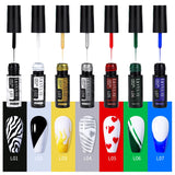 LILYCUTE 5ml Liner Gel Nail Polish UV LED Nail Art Paint Gel Gorgeous Glitter French Effect Semi Permanent Nail Painting UV Gel