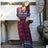 1pcs/lot Women Bohemia V-neck Three Quarter Sleeve Floral Print Ethnic Autumn Beach Boho Long Dress - Lootquake