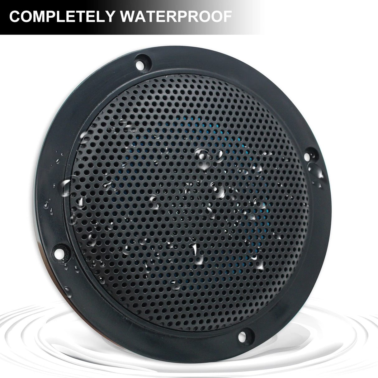Herdio 2PCS 4 Inch Ceiling Bluetooth Speaker Kit Water Resistant 160W Marine Speakers For Bathroom Kitchen Home Outdoor Camper