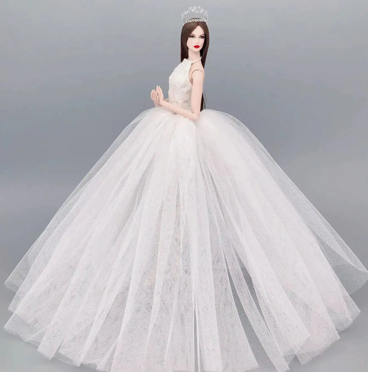 fashion for barbie elegant lady wedding dress for barbie doll clothes princesa for bjd 1/6 dress long dress accessories - Lootquake
