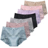 7Pcs Cotton Women's underwear lace transparent panties comfortable antibacterial plus size pants female sexy lingerie - Lootquake